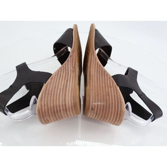 Sofft Garin Sandals Womens Size 9M Black Croc Leather Wedge Slingback - Picture 8 of 13